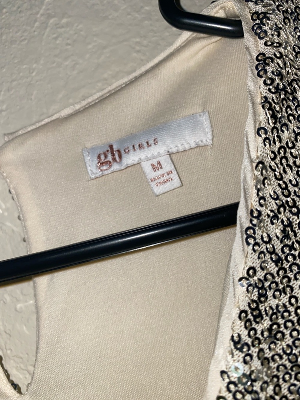 GB girls Silver Sequin Wrap Long Sleeve Dress - Picture 6 of 8